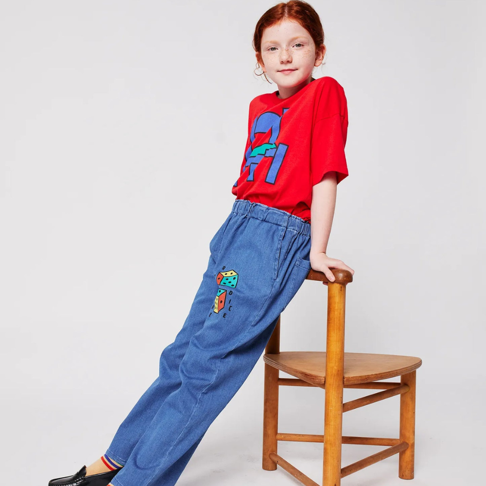 Bobo Choses Spodnie dla dzieci Roll the Dice Navy Blue