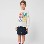 Bobo Choses Koszulka z długim rękawem Rainbow Mr Pencil Offwhite