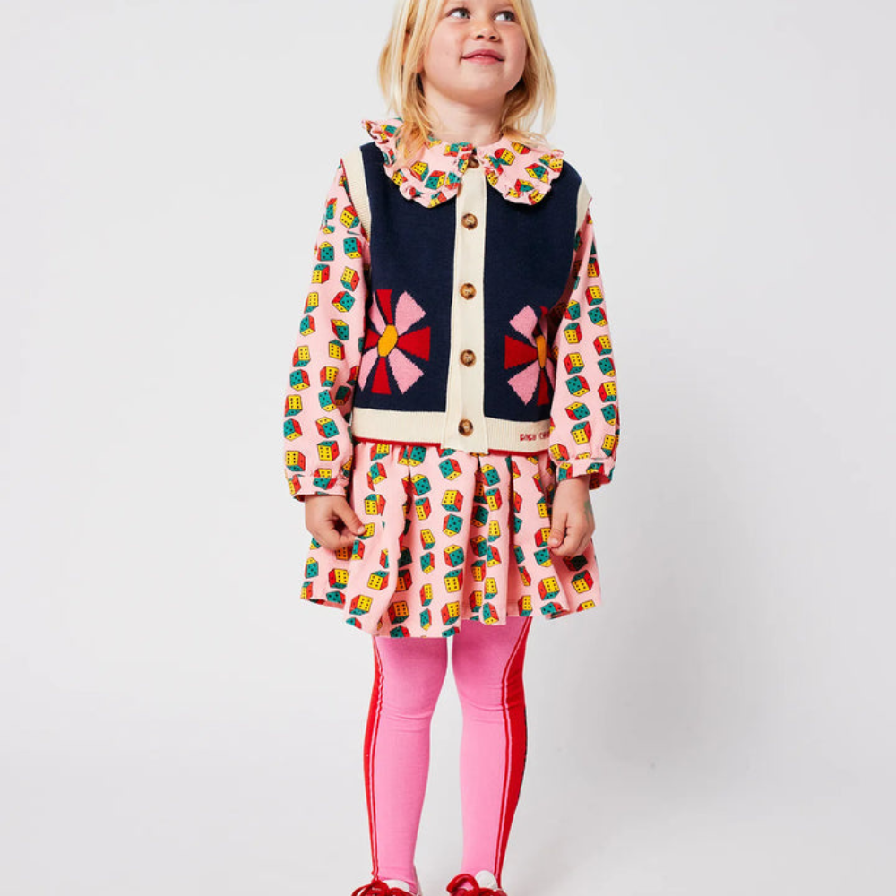 Bobo Choses Rajstopy dla dzieci Block Tights Pink