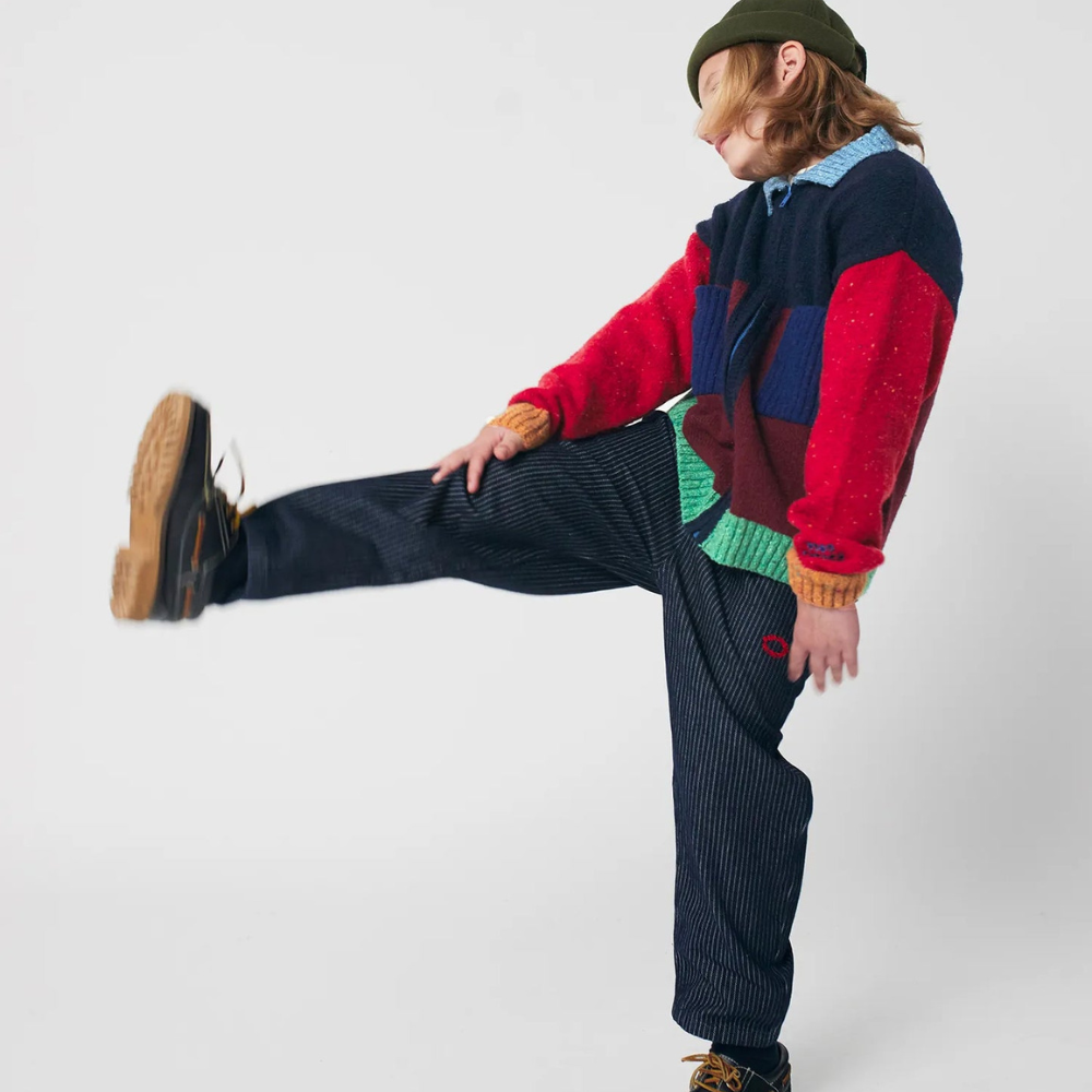 Bobo Choses Spodnie dżinsowe Tic Tac Toe Navy Blue