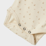 Lil’ Atelier Body niemowlęce dla dziewczynki slim Turtledove Flower NBFGAGO