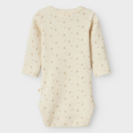 Lil’ Atelier Body niemowlęce dla dziewczynki slim Turtledove Flower NBFGAGO