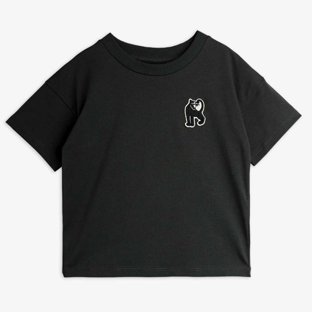 Mini Rodini Koszulka dziecięca Panther Patch ss Black