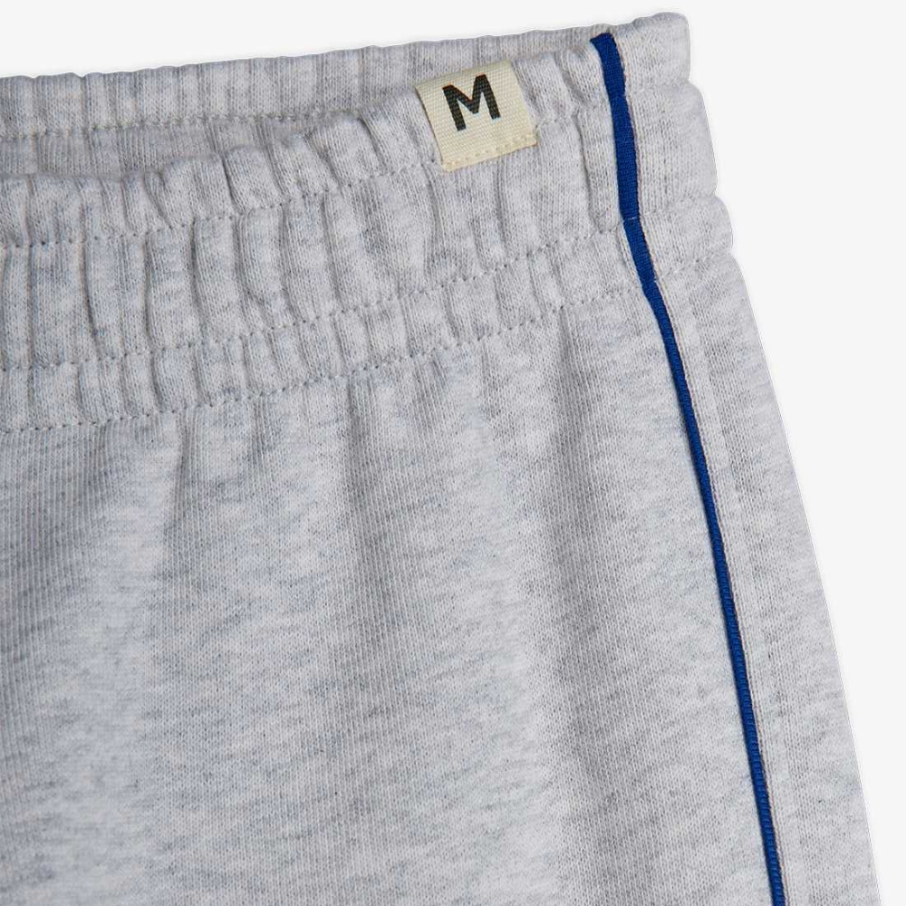 Mini Rodini  dziecięce spodnie dresowe z lamówką Grey Melange