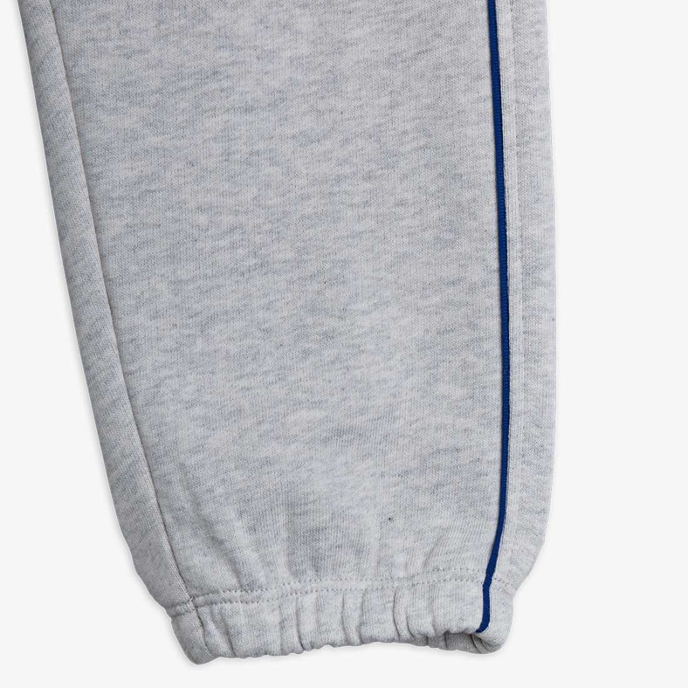 Mini Rodini  dziecięce spodnie dresowe z lamówką Grey Melange