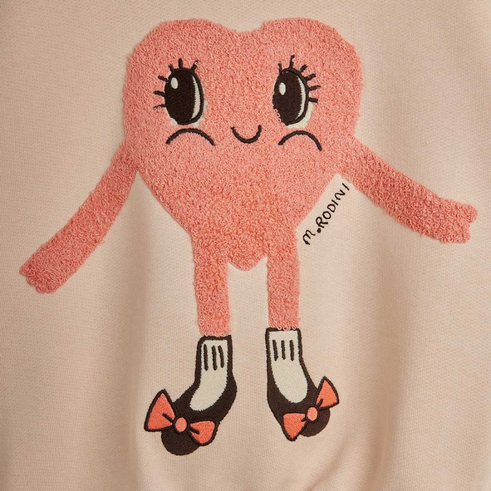 Mini Rodini bluza dziecięca Heart in shoes Pink