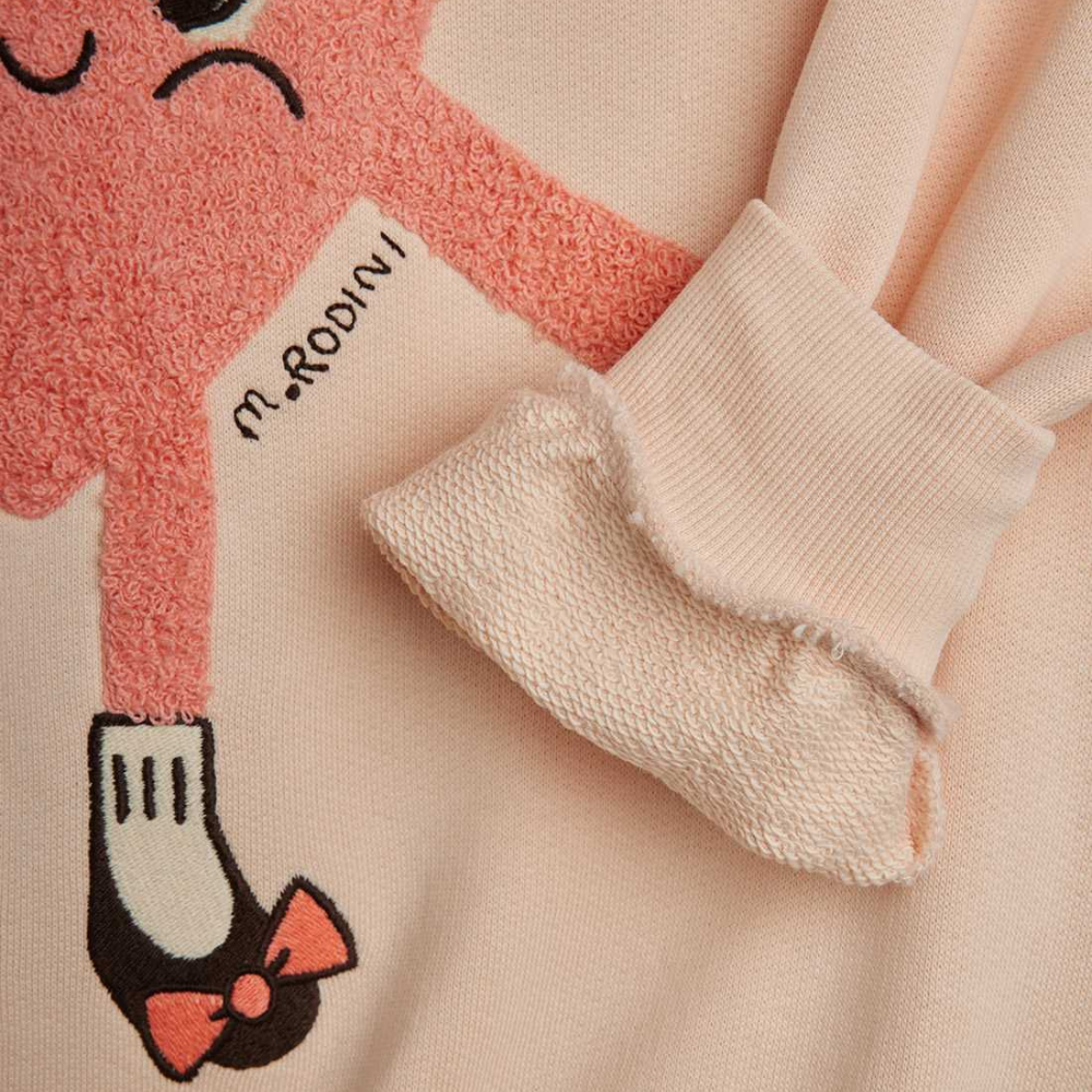 Mini Rodini bluza dziecięca Heart in shoes Pink