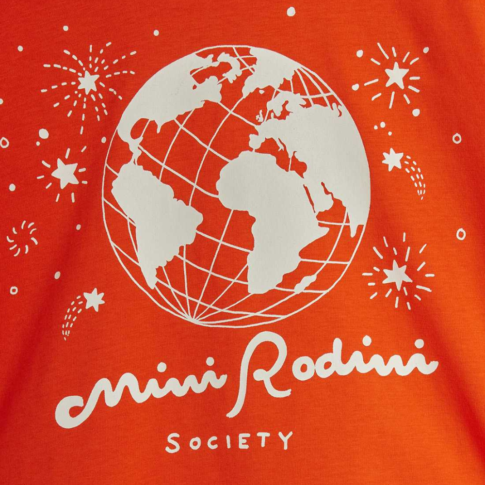 Mini Rodini koszulka dziecięca society sp ss tee Red