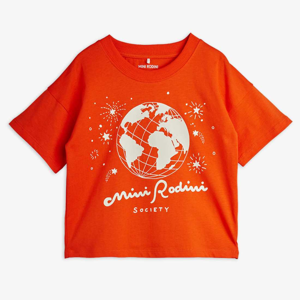 Mini Rodini koszulka dziecięca society sp ss tee Red