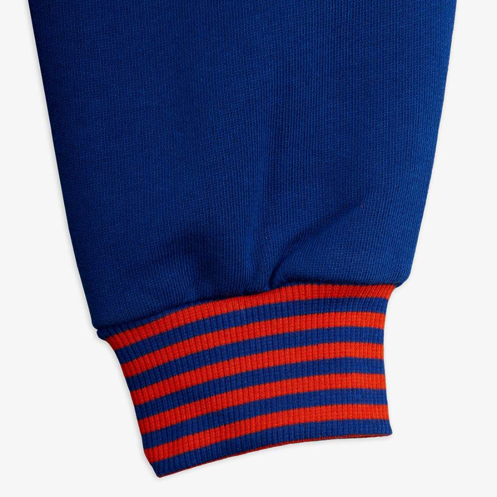 Mini Rodini dziecięce spodnie dresowe striped rib Blue