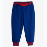 Mini Rodini dziecięce spodnie dresowe striped rib Blue