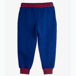 Mini Rodini dziecięce spodnie dresowe striped rib Blue