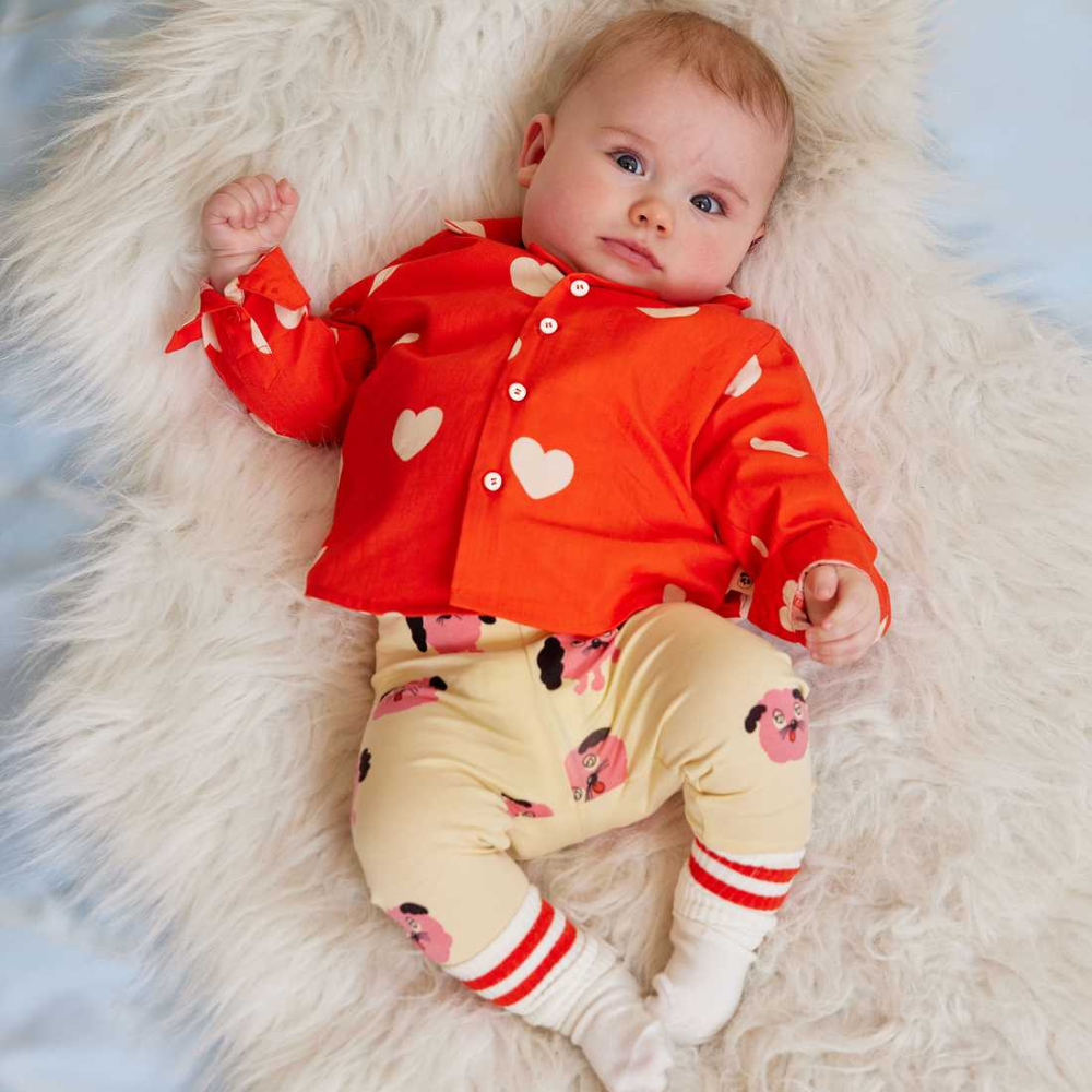 Mini Rodini Legginsy dziecięce Doggies aop Yellow