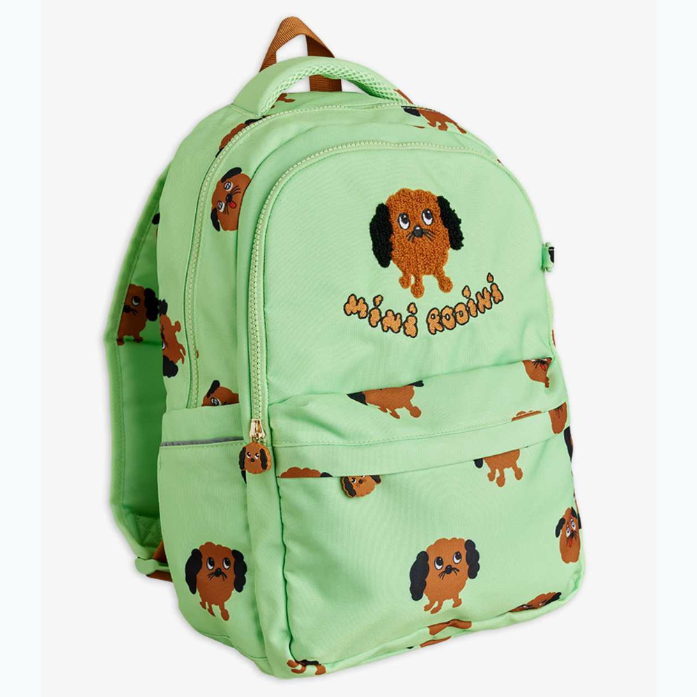 Mini Rodini Plecak dziecięcy Doggies aop Green