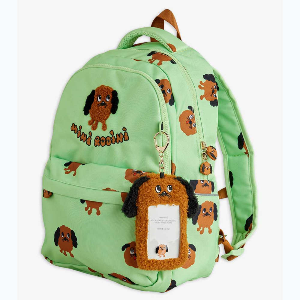 Mini Rodini Plecak dziecięcy Doggies aop Green
