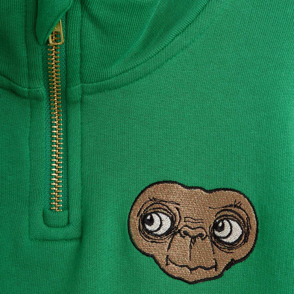 Mini Rodini dziecięca bluza z zamkiem E.T. Green