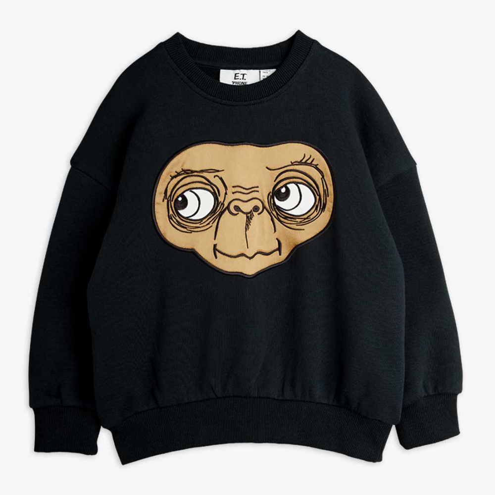 Mini Rodini bluza dziecięca z aplikacją E.T. Black