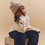 Liewood Ciepła czapka dziecięca typu Beanie Emilio / Oat