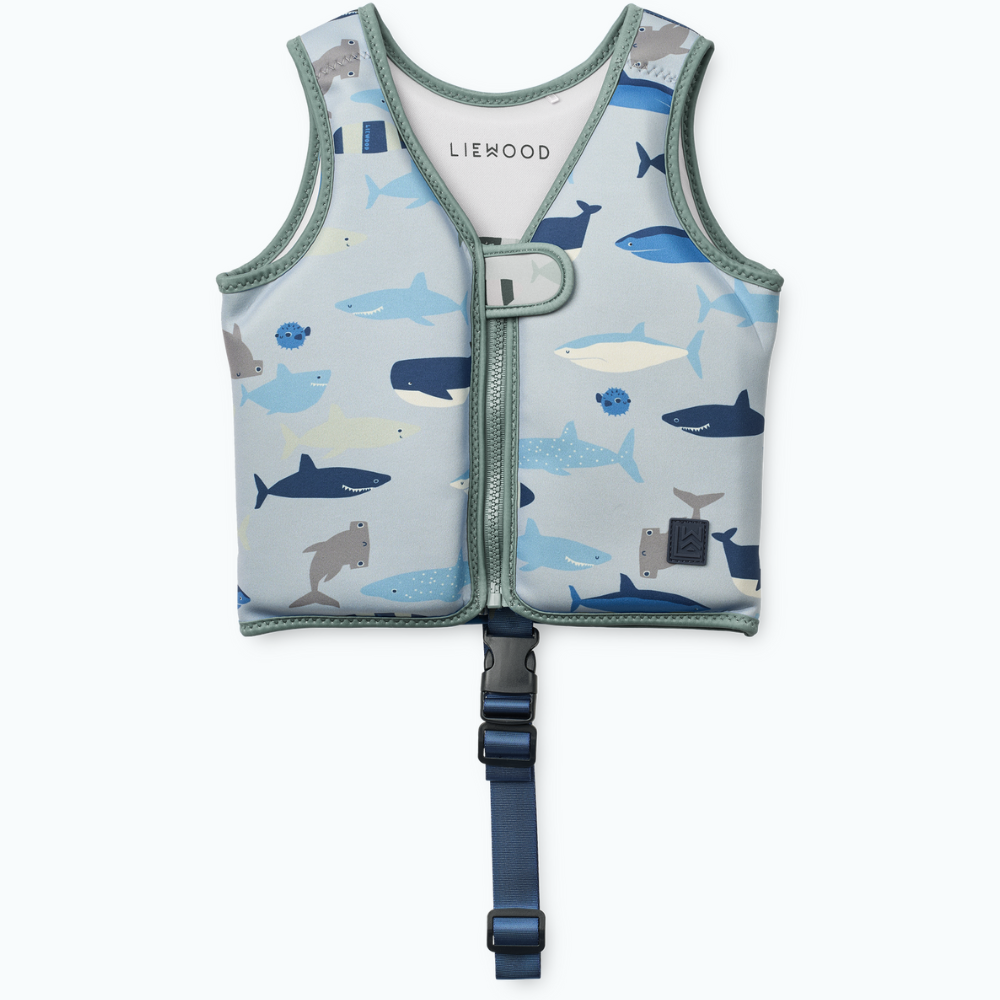 Liewood dziecięca kamizelka do pływania Dove Shark / Dove blue
