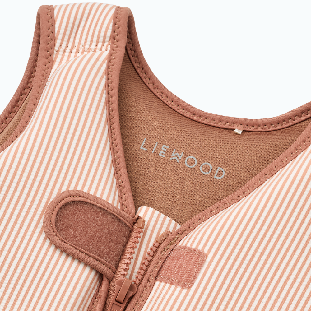 Liewood Kamizelka do pływania Dove Seersucker Y/D stripe Pale tuscany / Creme de la creme