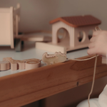 Mrs Ertha Drewniana łódź na kółkach Buddy Boat Noah's Ark Boat Wooden Puzzle