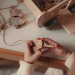 Mrs Ertha Drewniana łódź na kółkach Buddy Boat Noah's Ark Boat Wooden Puzzle