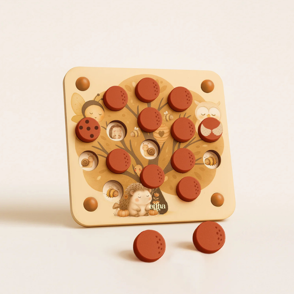 Mrs Ertha Pop & Peek edukacyjne puzzle drewniane