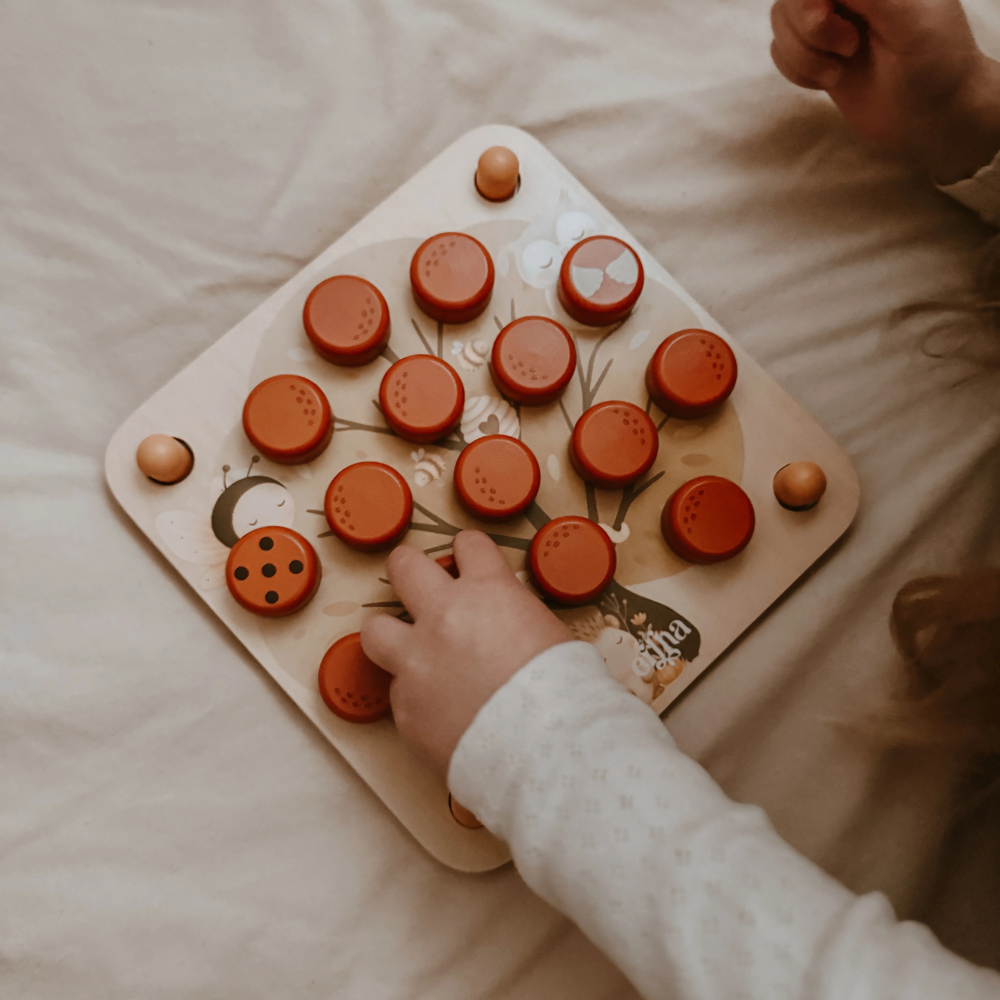 Mrs Ertha Pop & Peek edukacyjne puzzle drewniane