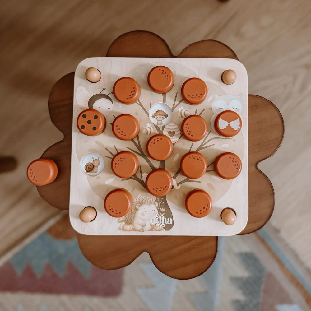 Mrs Ertha Pop & Peek edukacyjne puzzle drewniane