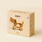 Mrs Ertha Drewniany piesek na kółkach Poppy