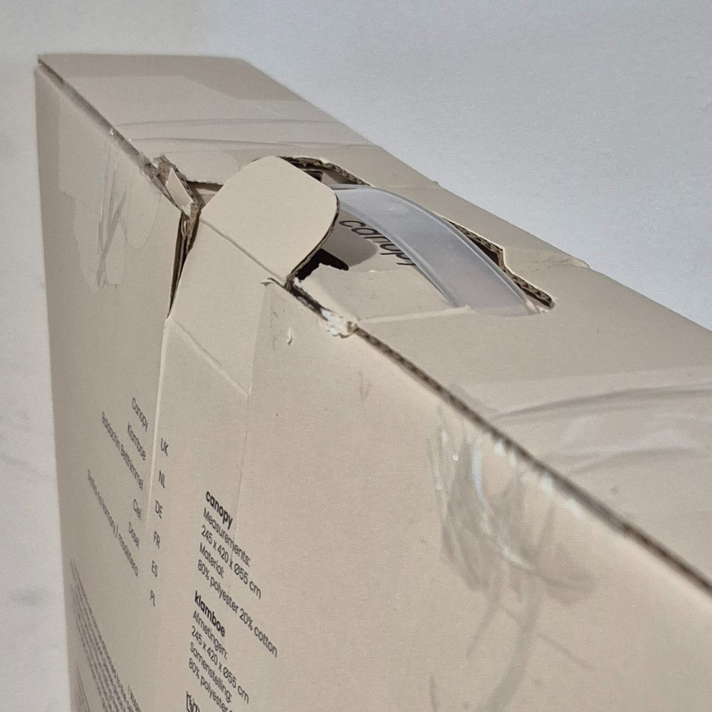 SKAZA Jollein Baldachim do łóżeczka dziecięcego i niemowlęcego Canopy 245cm Ruffle Ivory