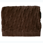 Lullalove Koc z wełny merino XL 180x120 cm Czekolada