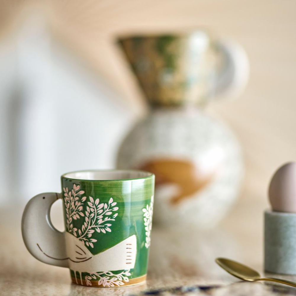 Bloomingville Kubek z kamionki Heza Green