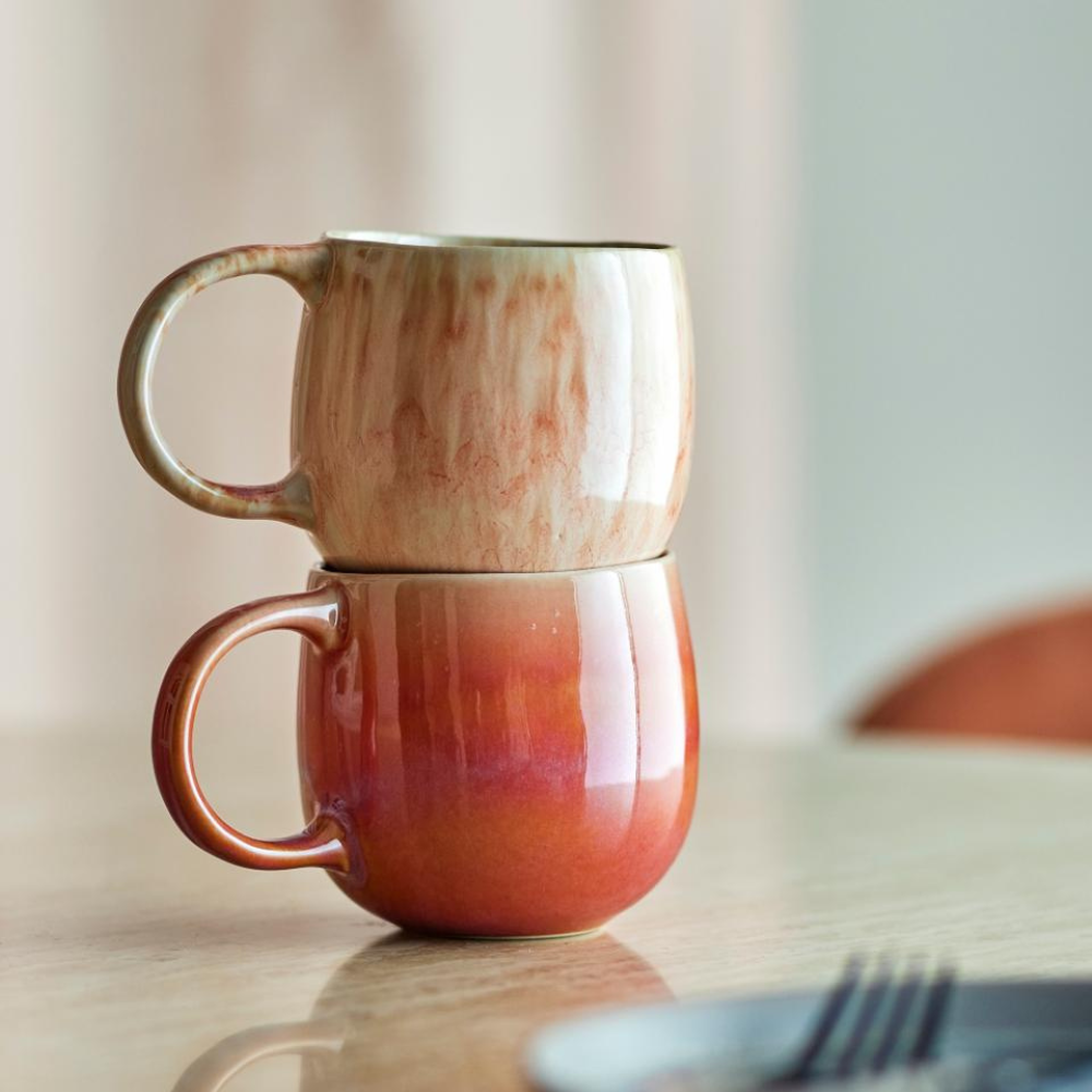 Bloomingville Zestaw kubków z kamionki Roselyn Rose 4 szt.