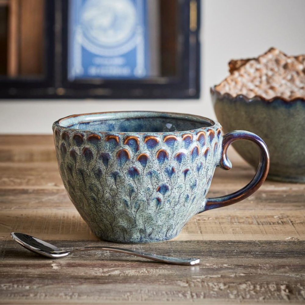 Bloomingville Elegancki zestaw kubków z kamionki Katrina Gray 4 szt.