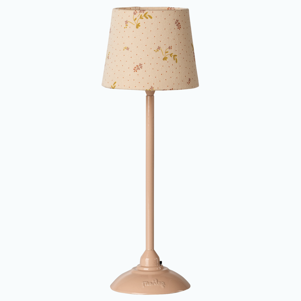 Maileg Lampa podłogowa do domku dla lalek Miniatura pudrowy
