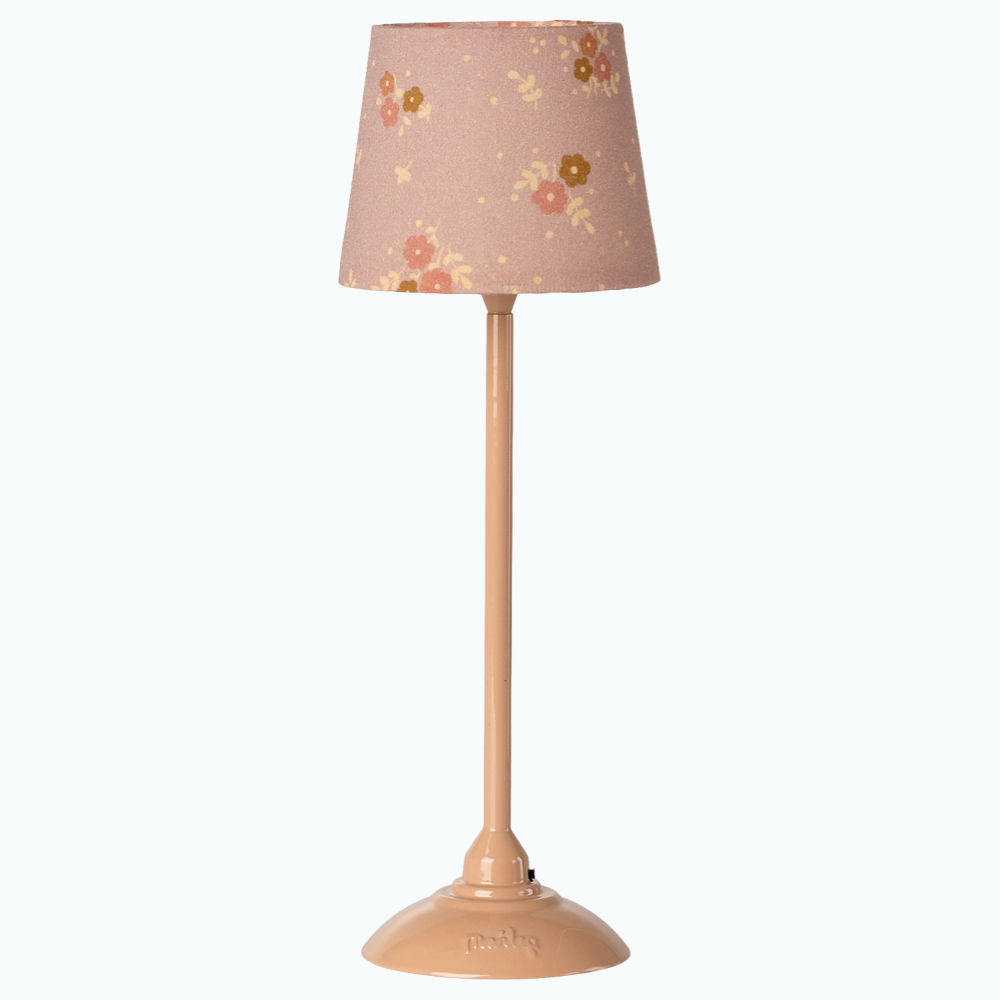 Maileg Lampa podłogowa do domku dla lalek Miniatura ciemny pudrowy