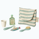 Maileg Zestaw szczoteczek w torebce Mysz niebieskie paski