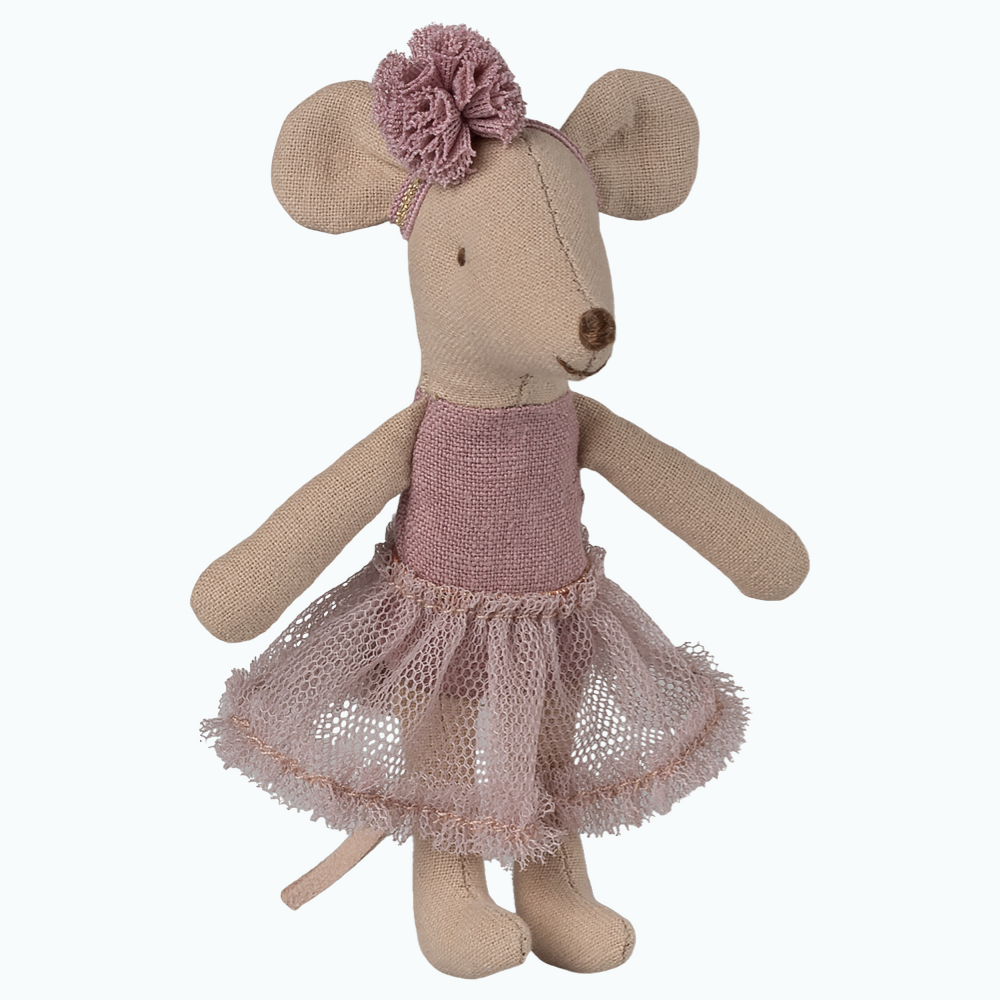 Maileg Myszka baletnica Mała siostrzyczka wrzosowy