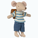 Maileg Myszka na trójkołowcu Duży brat brązowy