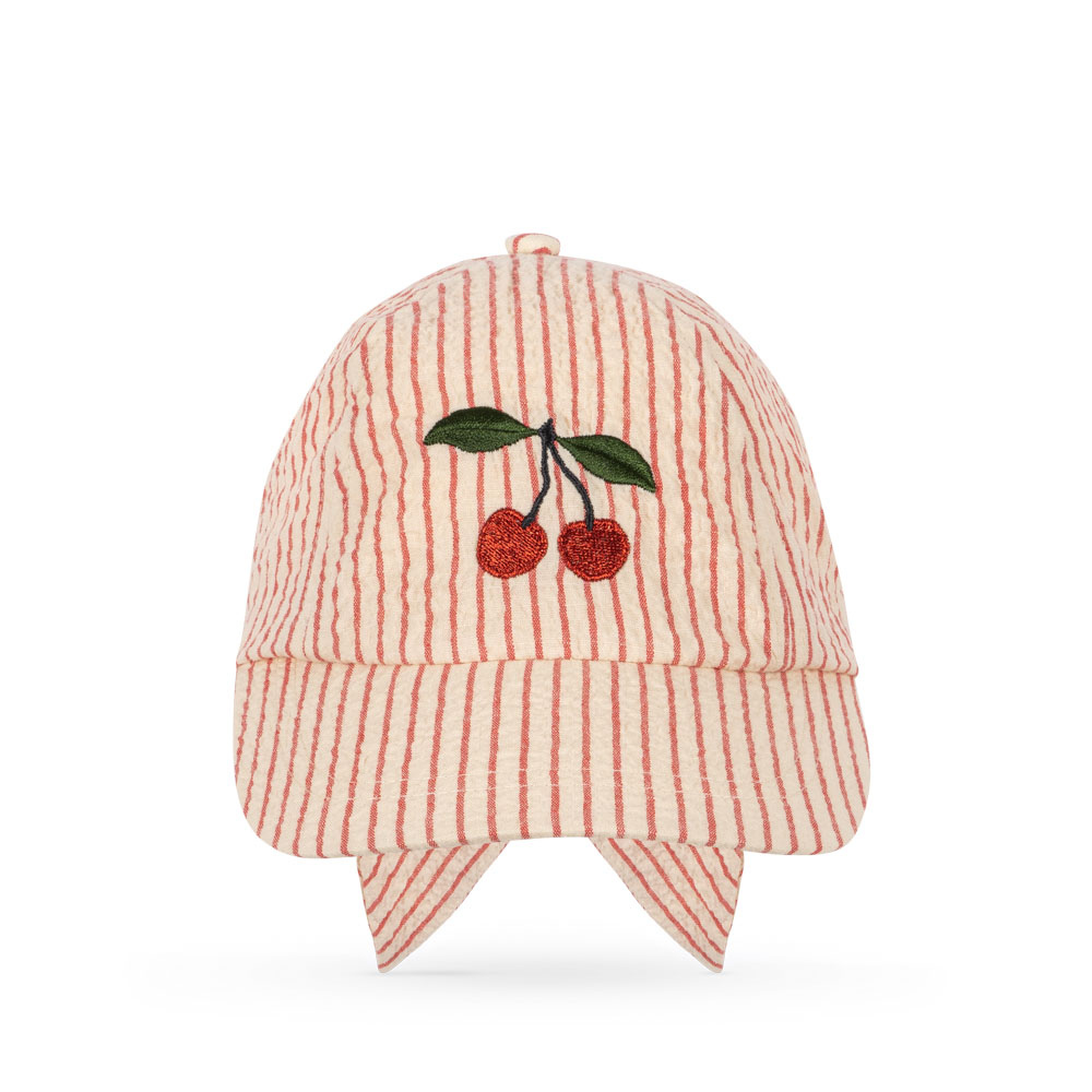 Konges Slojd Czapka z daszkiem z kokardą Ellie Amour Stripe
