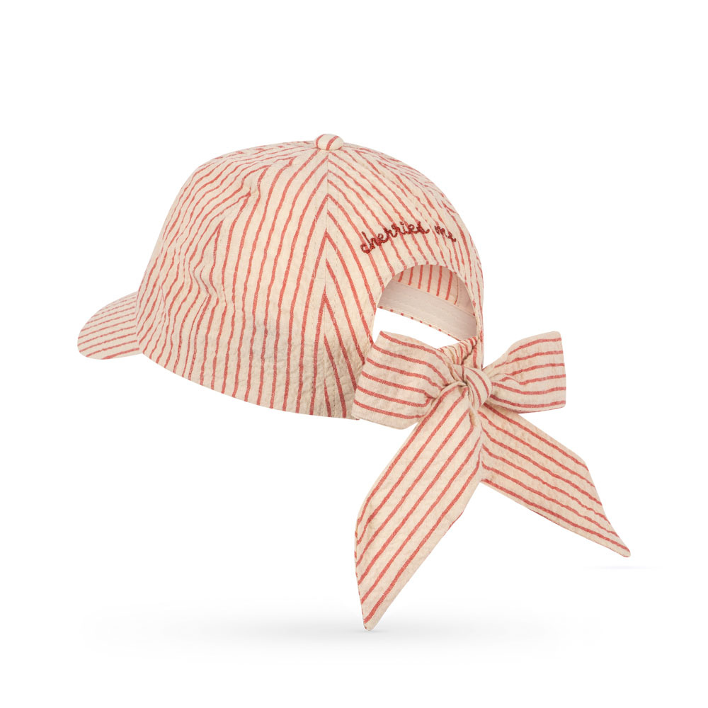 Konges Slojd Czapka z daszkiem z kokardą Ellie Amour Stripe