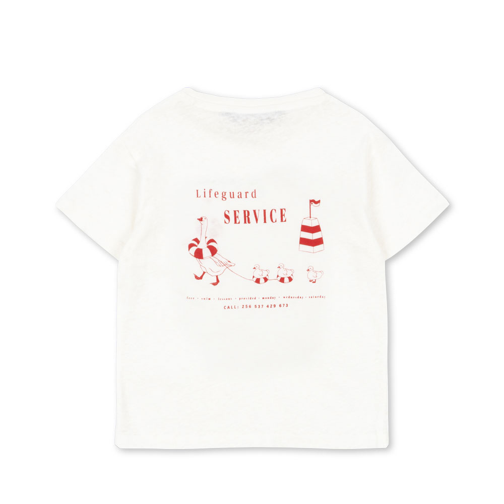Konges Slojd koszulka dziecięca Era Tee OCS Off white / lifeguard service