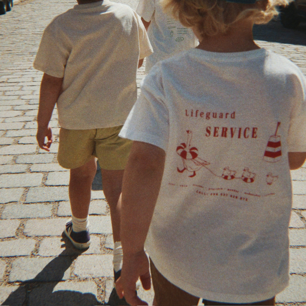Konges Slojd koszulka dziecięca Era Tee OCS Off white / lifeguard service