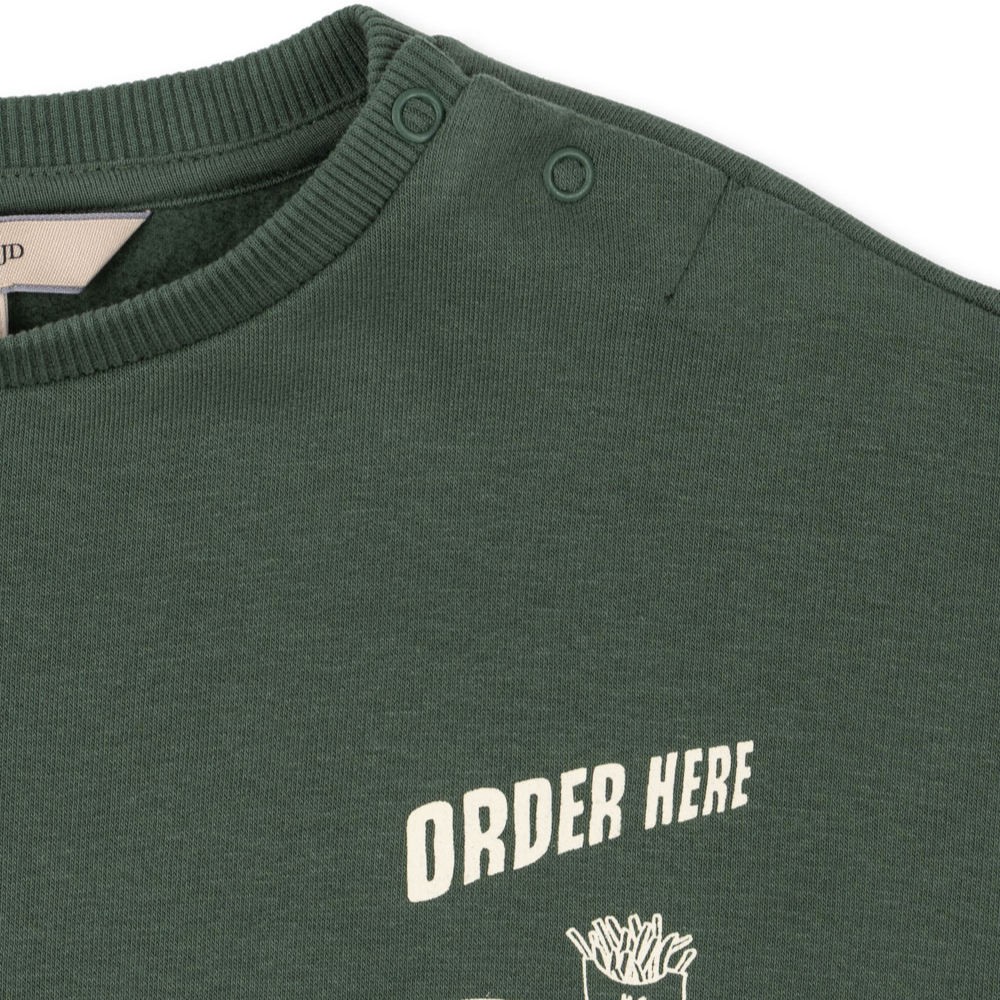 Konges Slojd Dresowa bluza dziecięca Lou OCS Cilantro