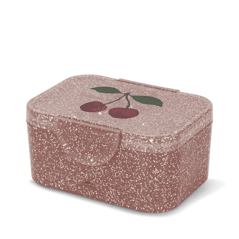 Konges Slojd Lunchbox brokatowy Cherry glitter