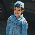 Konges Slojd Dżinsowa czapka z daszkiem dziecięca Magot Denim blue