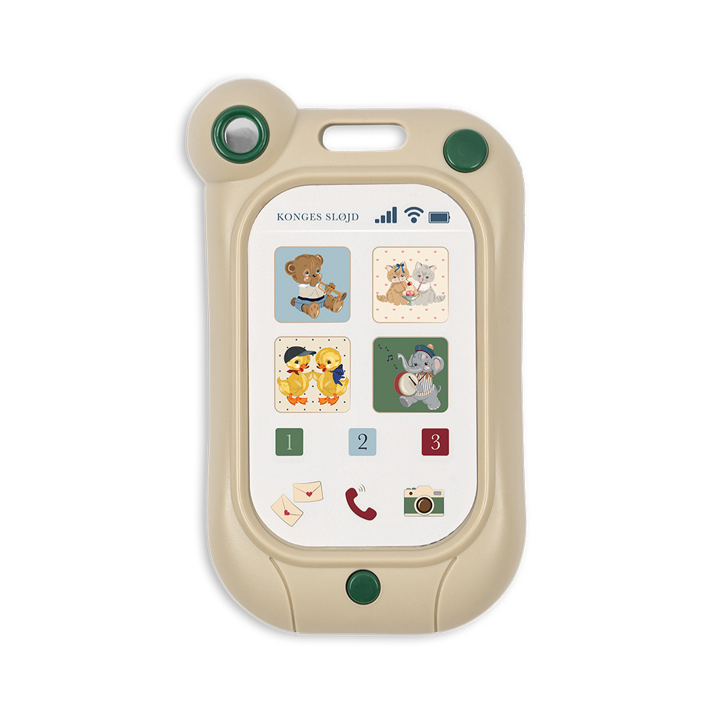 Konges Slojd zabawkowy telefon My First Phone Multi