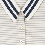 Konges Slojd Sukienka z bufiastymi rękawkami dla dziewczynki Allie Sailor GOTS Bleu Stripe