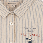 Konges Slojd koszula z krótkim rękawem dziecięca Elliot SS GOTS Tradewinds stripe